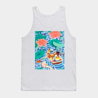 Boating through the water lilies Tank Top